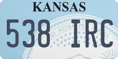 KS license plate 538IRC