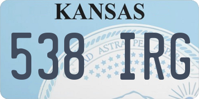 KS license plate 538IRG