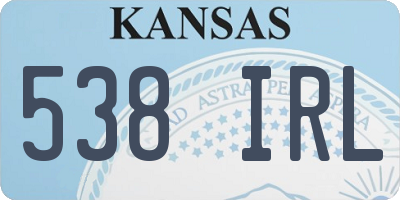 KS license plate 538IRL