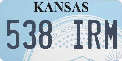 KS license plate 538IRM