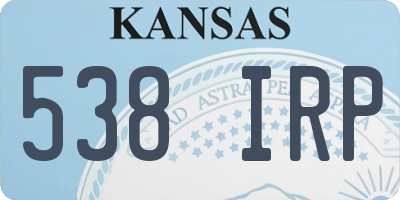 KS license plate 538IRP