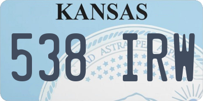 KS license plate 538IRW