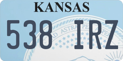 KS license plate 538IRZ