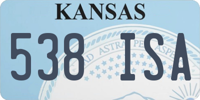 KS license plate 538ISA
