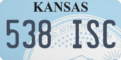 KS license plate 538ISC