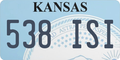 KS license plate 538ISI