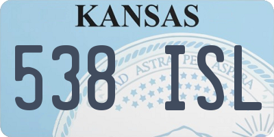 KS license plate 538ISL