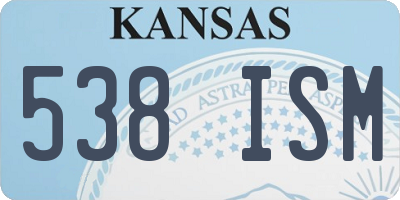 KS license plate 538ISM