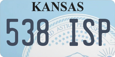 KS license plate 538ISP