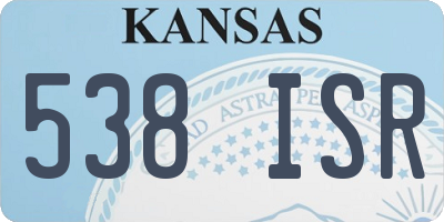 KS license plate 538ISR