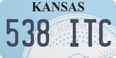 KS license plate 538ITC