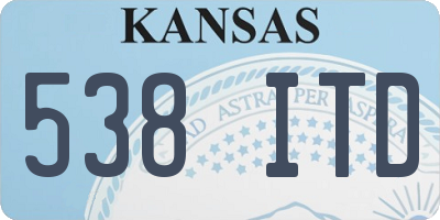 KS license plate 538ITD