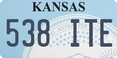 KS license plate 538ITE
