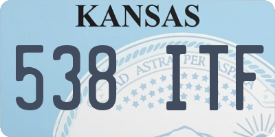 KS license plate 538ITF
