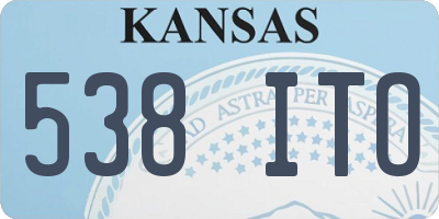 KS license plate 538ITO