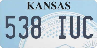 KS license plate 538IUC