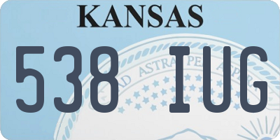 KS license plate 538IUG