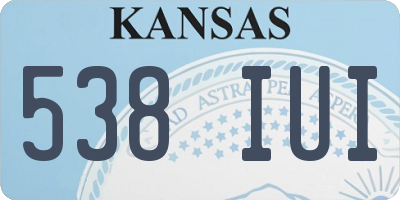 KS license plate 538IUI