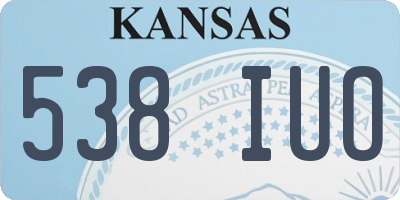KS license plate 538IUO