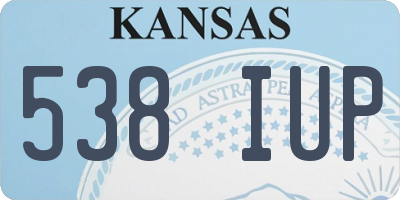 KS license plate 538IUP