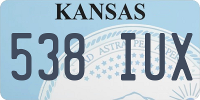 KS license plate 538IUX