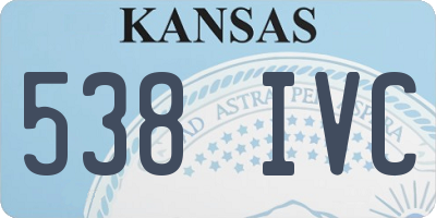 KS license plate 538IVC