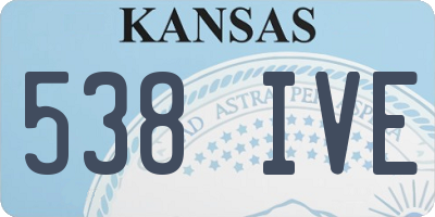 KS license plate 538IVE