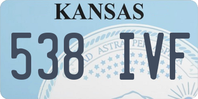 KS license plate 538IVF