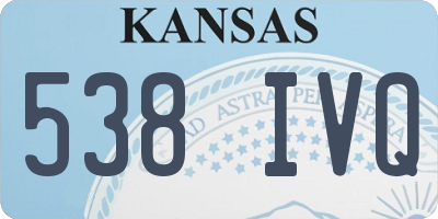KS license plate 538IVQ