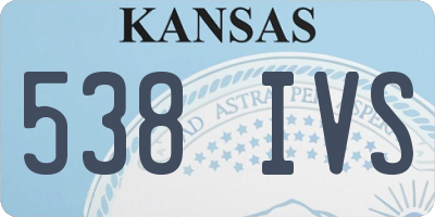 KS license plate 538IVS