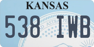 KS license plate 538IWB