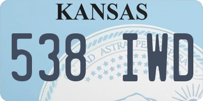 KS license plate 538IWD