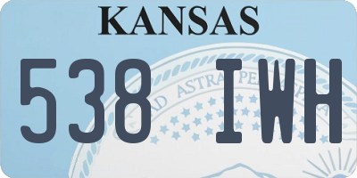 KS license plate 538IWH