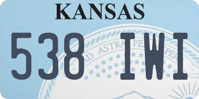 KS license plate 538IWI