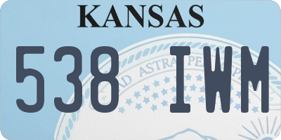 KS license plate 538IWM