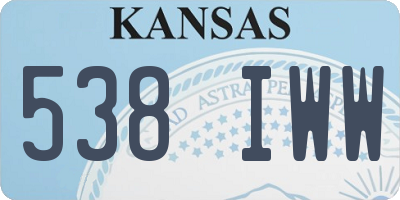 KS license plate 538IWW