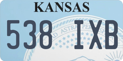 KS license plate 538IXB