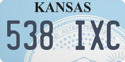 KS license plate 538IXC