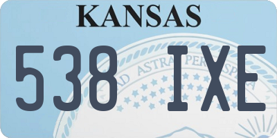 KS license plate 538IXE