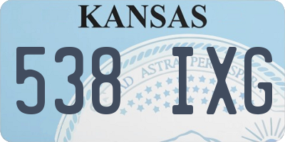 KS license plate 538IXG