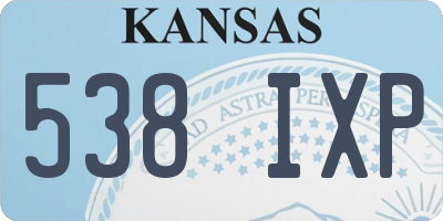 KS license plate 538IXP