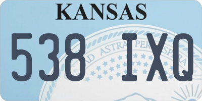 KS license plate 538IXQ