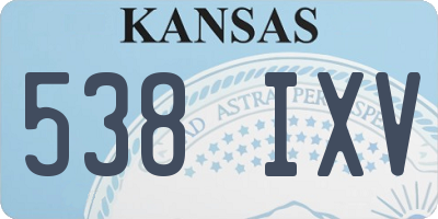 KS license plate 538IXV