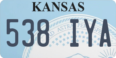 KS license plate 538IYA