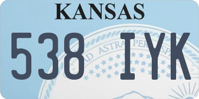 KS license plate 538IYK