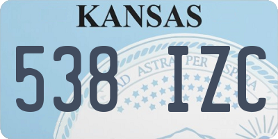 KS license plate 538IZC