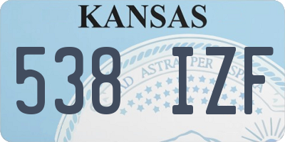 KS license plate 538IZF