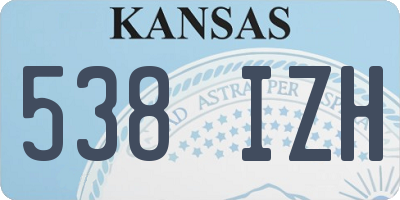KS license plate 538IZH