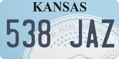 KS license plate 538JAZ