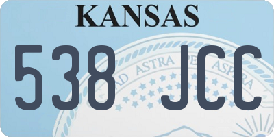 KS license plate 538JCC